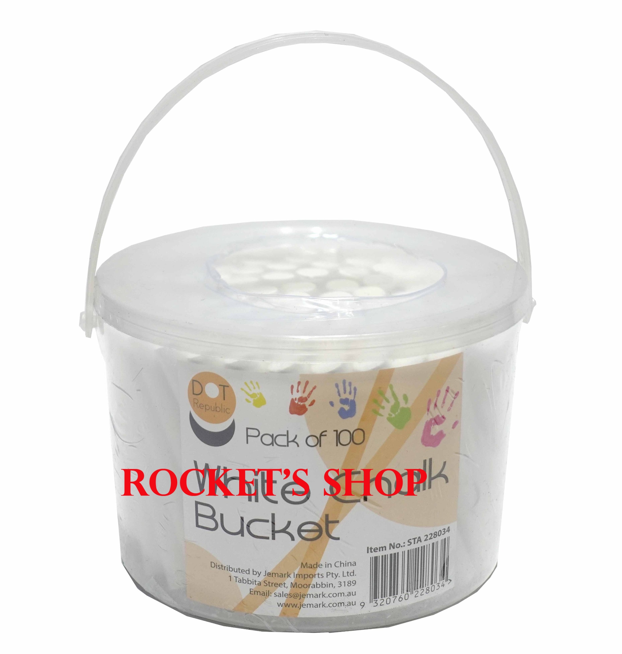 WHITE CHALK BUCKET PACK OF 100,>STATIONARY
