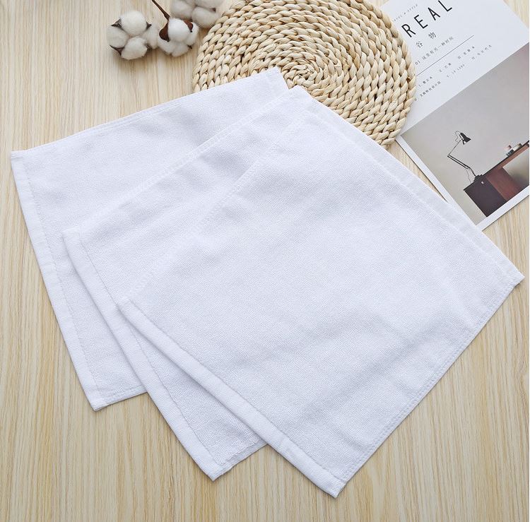 SQUARE WHITE TOWEL 5 PCS,>HOMEWARES