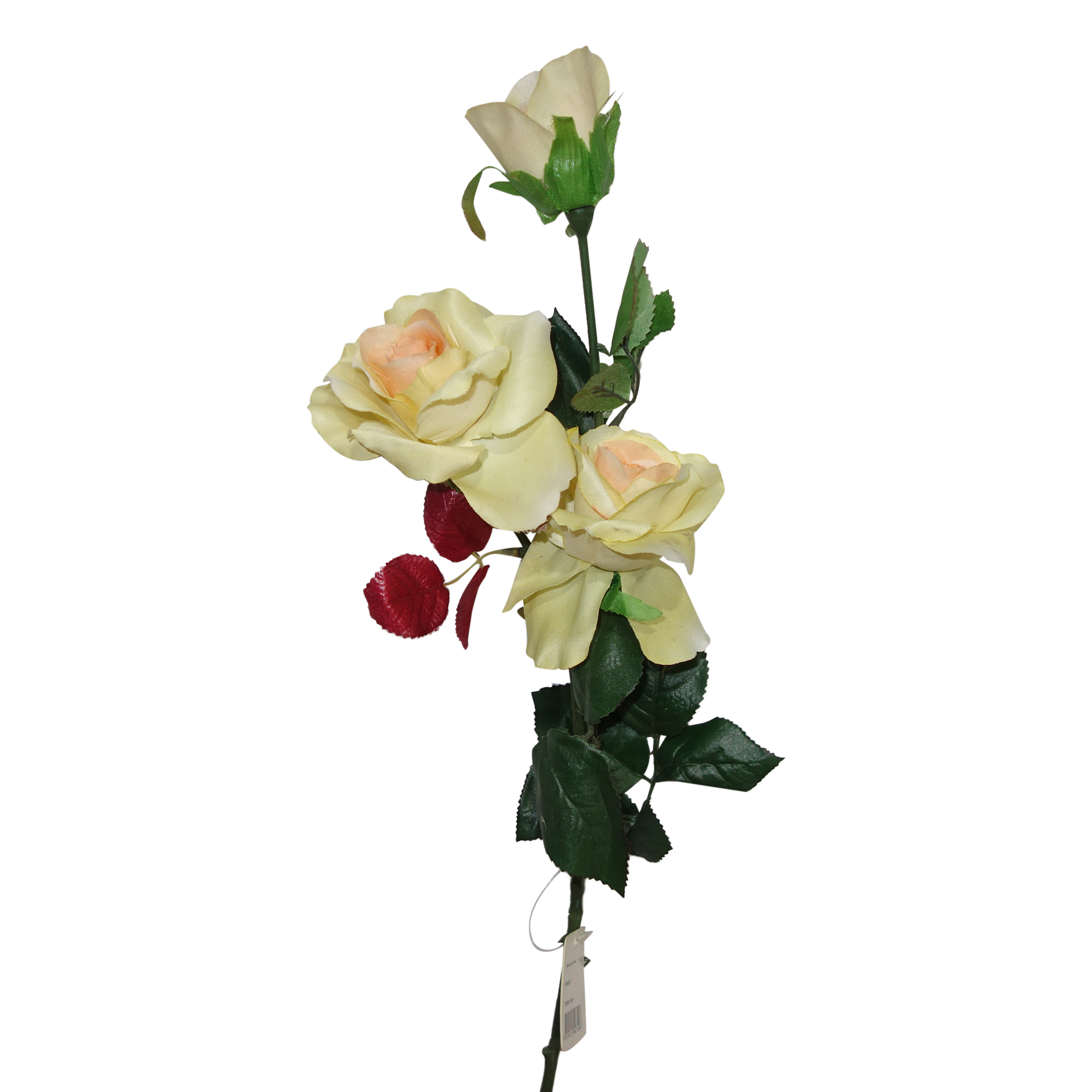 ROSE BLOOM THREE HEAD,>ARTIFICIAL FLOWERS